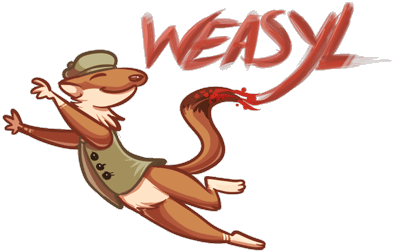 Wesley the weasel, the mascot of Weasyl